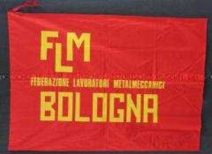 Fahne der Vereinigten Italienischen Gewerkschaften der Metallarbeiter Bologna