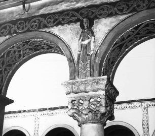 Hildesheim, St. Michael, ehem. Benediktiner-Klosterkirche, Mittelschiff, Südarkaden, Ausschitt, sog. Seligpreisung