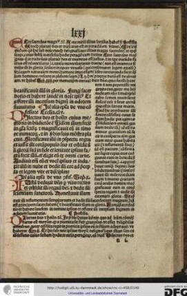 Item alia epistola de uno confessore. Ecclia xlv.