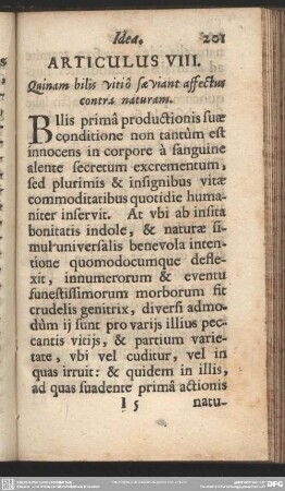Articulus VIII. Quinam bilis vitio saeviant affectus contra naturam