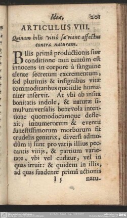 Articulus VIII. Quinam bilis vitio saeviant affectus contra naturam