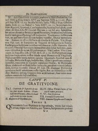 Caput V. De Gratitudine.