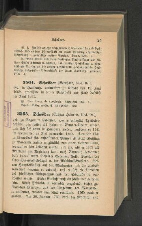 3565. Schröder (Caspar Heinrich, Med. Dr.)