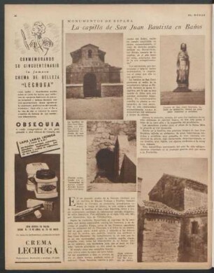Monumentos de España : La capilla de San Juan Bautista en Baños