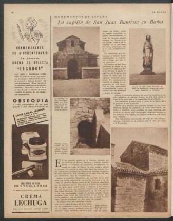 Monumentos de España : La capilla de San Juan Bautista en Baños