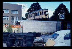 Strassenbahn auf Dach 6.9.71.