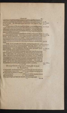 Caput III. De aquisitione originaria rerum, ubi de mari & fluminibus.