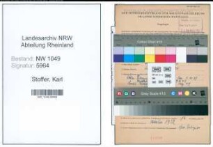 Entnazifizierung Karl Stoffer , geb. 20.08.1895 (Steuerberater)