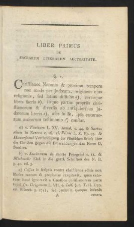 Liber Primus De Sacrarum Literarum Auctoritate.