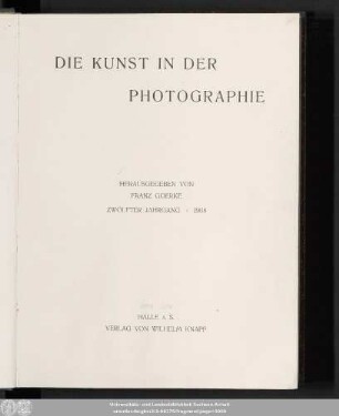 12.1908: Die Kunst in der Photographie