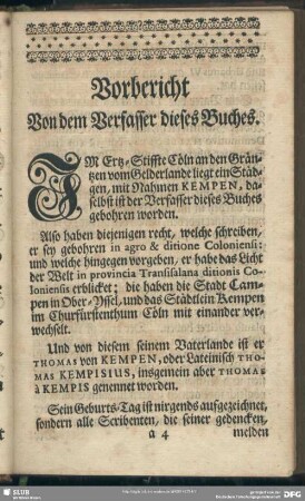 Vorbericht Von dem Verfasser dieses Buches