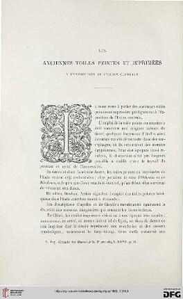 2. Pér. 27.1883: Les anciennes toiles peintes et imprimées à l'exposition de l'Union Centrale