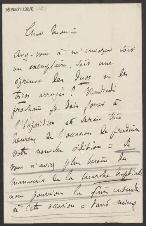 Brief an B. Schott's Söhne : 12.07.1889