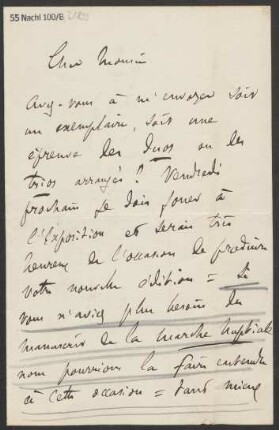 Brief an B. Schott's Söhne : 12.07.1889