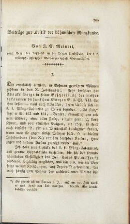 Beiträge zur Kritik der böhmischen Münzkunde.