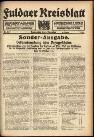 Zweite Ausgabe vom Donnerstag, den 09. November 1916.