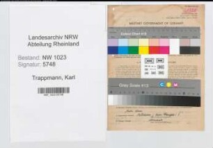 Entnazifizierung Karl Trappmann , geb. 12.03.1903 (Arzt)