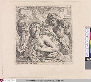[Susanna an der Fontaine von den Alten überrascht; Susanna And The Elders]