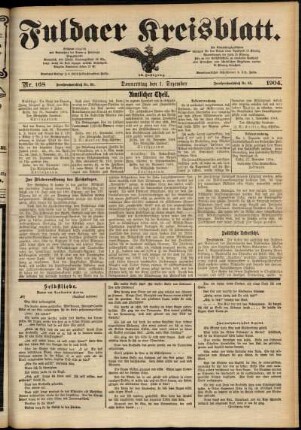 Ausgabe vom Donnerstag, den 01. Dezember 1904.