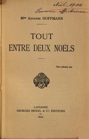 Tout entre deux noëls