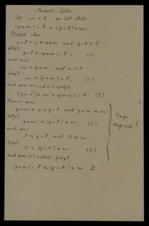 Modul-Satz [...]
