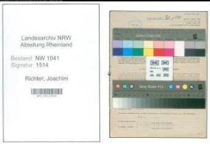 Entnazifizierung Joachim Richter , geb. 17.04.1911 ()