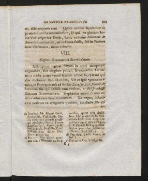 xiii-xxiii, VIII. Elogium Grammatici Saxoni datum...
