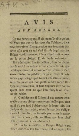 AVIS AUX BELGES: CHERS concitoyens, il est inconsevable qu'on ne veut pas ouvrir les yeux sur l'abîme [...]