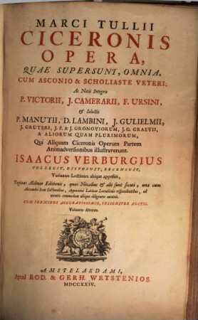 Marci Tullii Ciceronis Opera, Quae Supersunt, Omnia, 2
