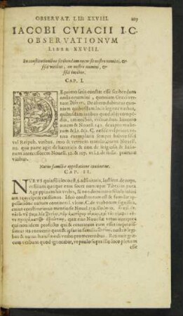Iacobi Cuiacii I. C. Observationum Liber XXVIII.
