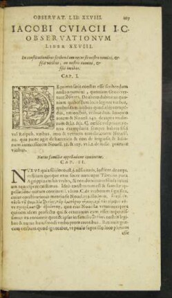 Iacobi Cuiacii I. C. Observationum Liber XXVIII.