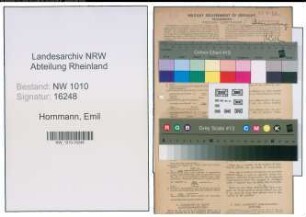 Entnazifizierung Emil Hornmann , geb. 31.03.1892 (Tischler)