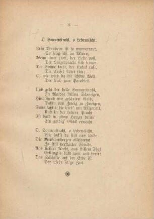 O Sonnenstrahl, o Lebenslicht