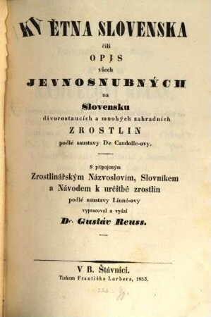 Května Slovenska : (Flora Slavica)