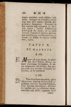 Caput X. De Magnete.