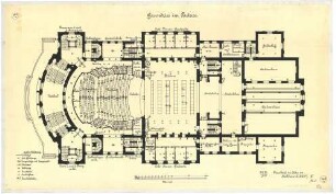 Stadttheater, Grundriss im Parterre.