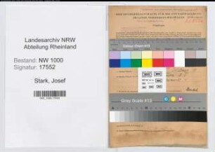 Entnazifizierung Josef Stark, geb. 18.02.1909 (Angestellter)
