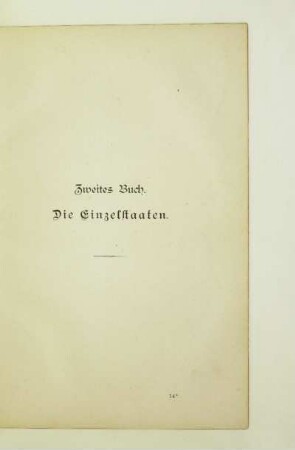 Zweites Buch. Die Einzelstaaten
