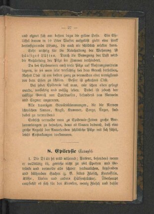 8. Epilepsie (Krämpfe).