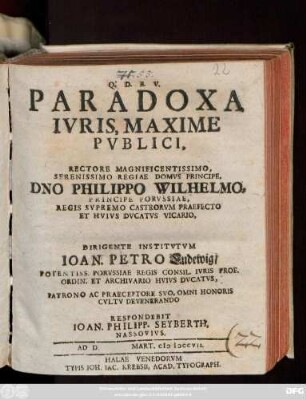 Paradoxa Ivris, Maxime Pvblici