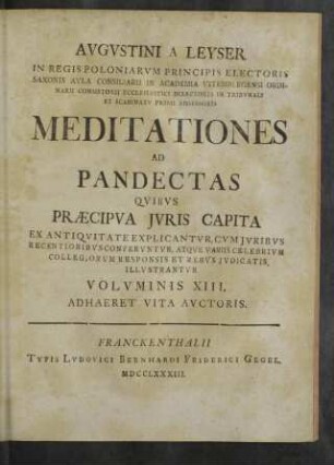 13: Adhaeret vita auctoris