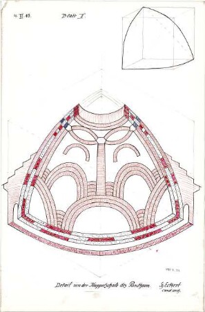 Eckert, Georg; München; Studienarbeiten - Pantheon - Kuppel (Details)