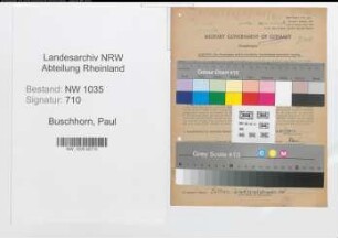 Entnazifizierung Paul Buschhorn , geb. 00.00.0000 ()
