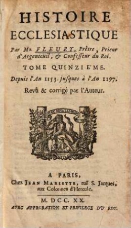 Histoire ecclesiastique, 15. Depuis l'an 1153. jusques à l'an 1197