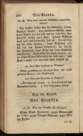Das XII. Capitel. Von Preussen . - Das XIII. Capitel. Von Pohlen.