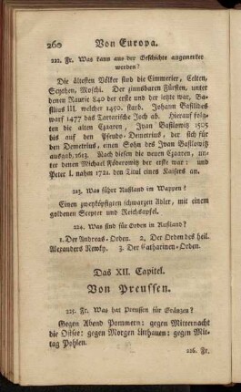 Das XII. Capitel. Von Preussen . - Das XIII. Capitel. Von Pohlen.