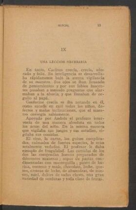 IX - Una lección nescesaria