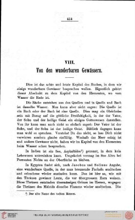 VIII. Von den wunderbaren Gewässern
