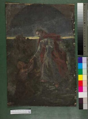 Jesus und der sinkende Petrus auf dem See Genezareth