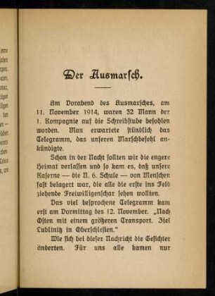 21-27, Der Ausmarsch